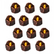 Luces Decoración Halloween – 12 Velas Led Pequeñas, Velas Led de Té Velas Eléctricas con Baterías para Decoración Halloween