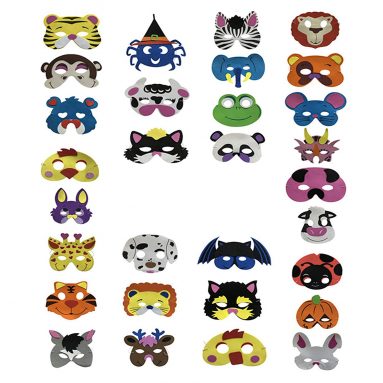 Máscaras de Animales de Espuma Foam- Halloween Carnaval Photocall Colegios