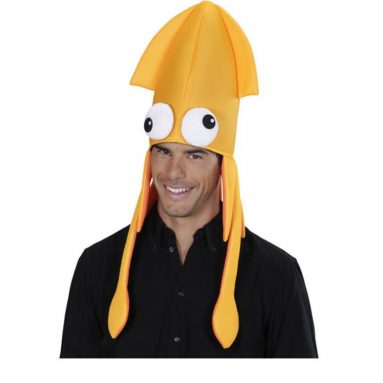 Sombrero Calamar Pulpo naranja