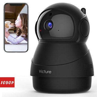 Victure 1080P Cámara IP WiFi,Cámara de Vigilancia FHD con Visión Nocturna,Cámara de Mascota,Detección de Movimiento,Audio de 2 Vías, 2.4GHz WiFi, Compatible con iOS/Android